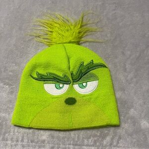 Little kid Grinch Christmas beanie hat